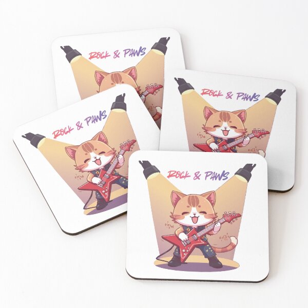 Item preview, Cute Cat Playing Guitar Live – Fun Live Music Cat Art  designed and sold by MarWachaN.