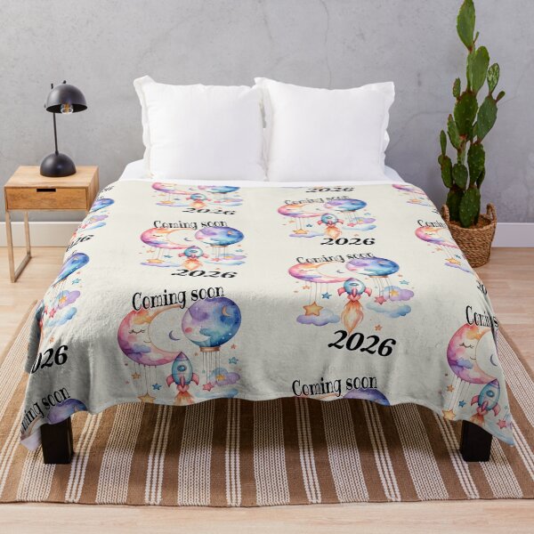 Item preview, Pregnancy announcement 2026 Hot air balloon watercolor designed and sold by LiskoDesign.