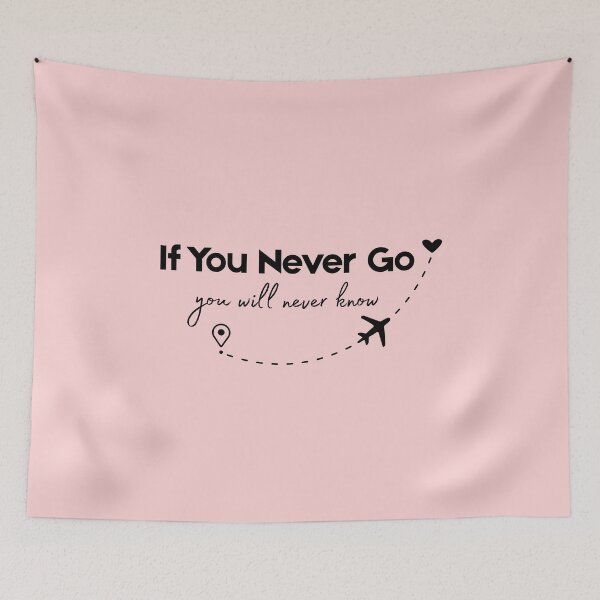 Item preview, If You Never Go You Will Never Know Quote designed and sold by Inkworksbyshery.
