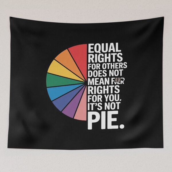 Item preview, Equal Rights Pie Pride Rainbow Gay Lesbian Queer CSD LGBTQ+ designed and sold by MarryIsMonth.