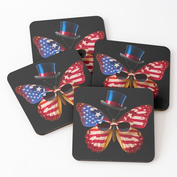 Item preview, Cool Uncle Sam Butterfly - Retro USA Patriotic Aesthetic- Independence Day Vibes designed and sold by fantasy.world.
