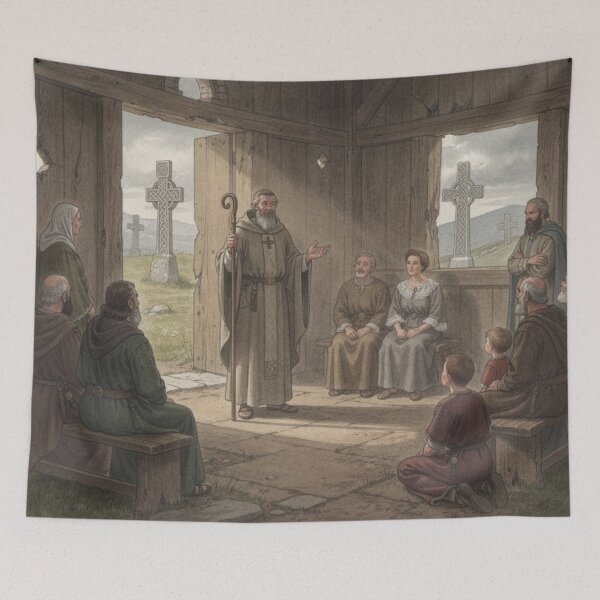 Item preview, Saint Mungo evangelizing the kingdom of Strathclyde designed and sold by jefboutique6150.