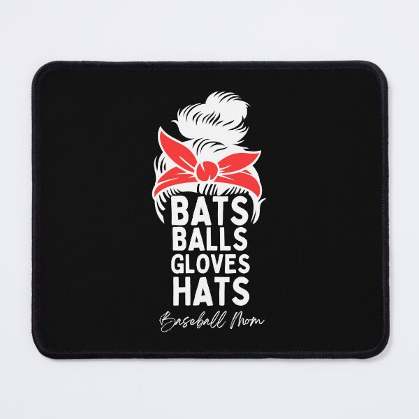 Item preview, Baseball Mom Life - Messy Bun Red Bandana Bats Balls Gloves Hats designed and sold by CulDeSacCreate.