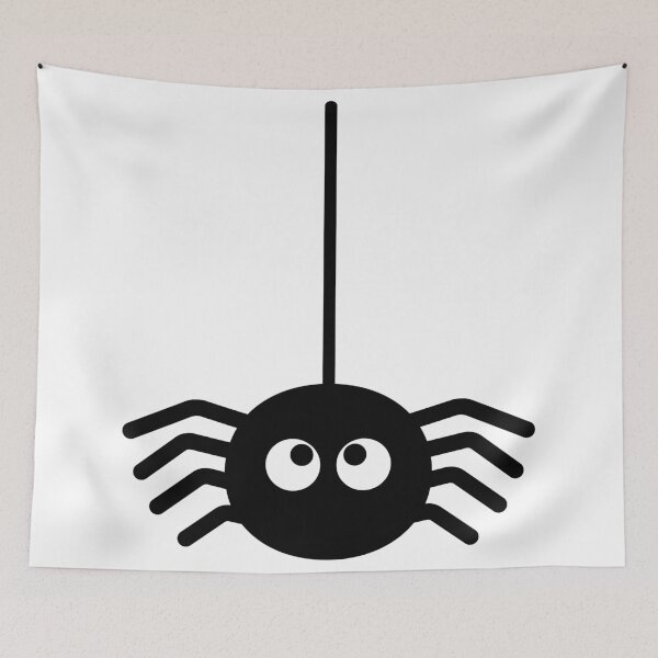 Item preview,  A tiny, cute black spider spun its web and glanced upwards. designed and sold by Nengsang.