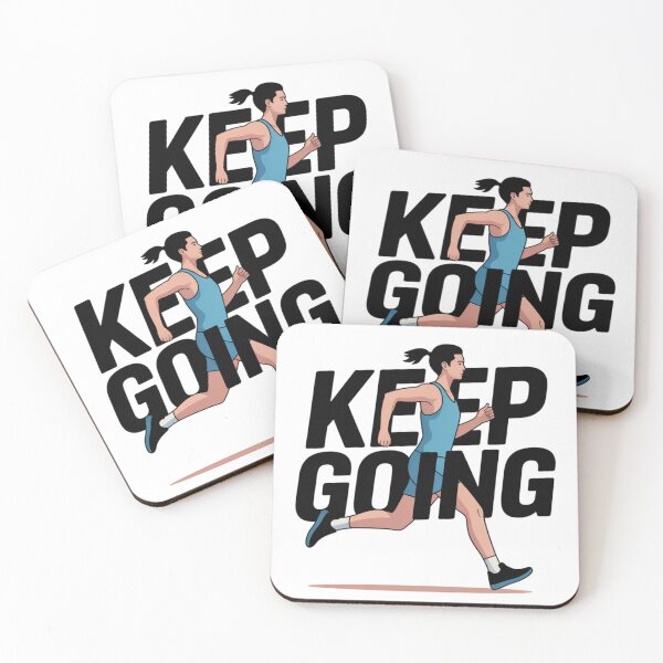 Item preview, Minimalist Runner "Keep Going" Line Art Tee t-shirt designed and sold by Ashley critters.