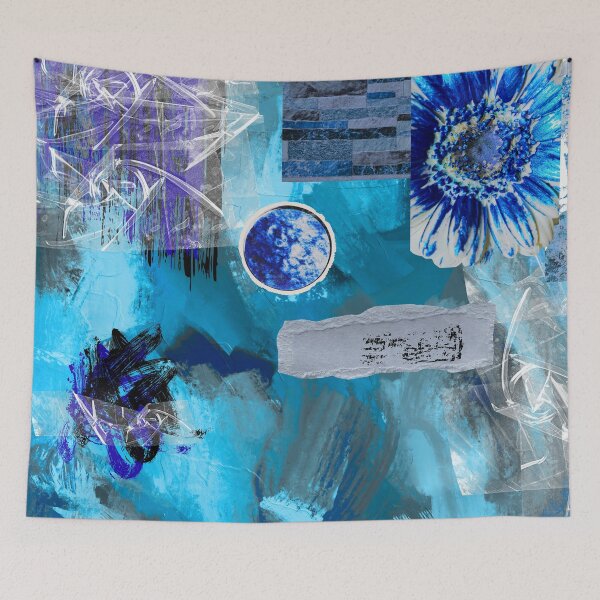 Aperçu de l'œuvre Collage Bleu créée et vendue par Swooncake Press.