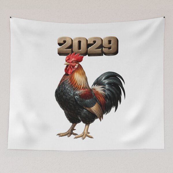 Item preview, 2029 Year of the Rooster Eastern Zodiac Confidence Discipline Success Design designed and sold by AlexLineArt.