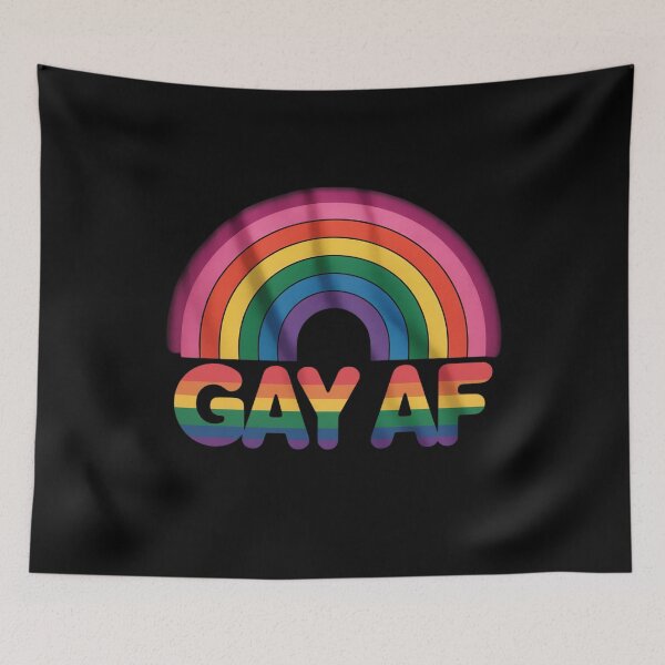 Item preview, LGBTQ Pride Gay AF Rainbow Flag Queer designed and sold by MarryIsMonth.