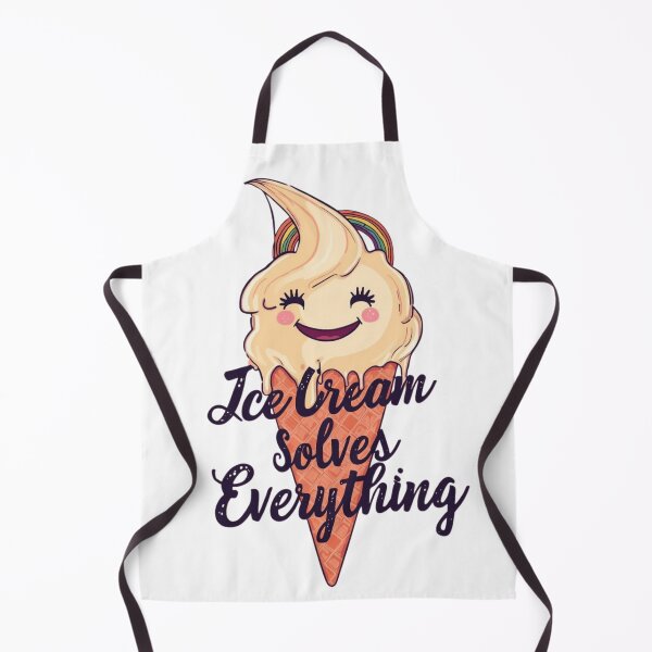 Item preview, ce Cream Solves Everything Cute Smiling Ice Cream Illustration designed and sold by ULTIMATE CREATIONS.