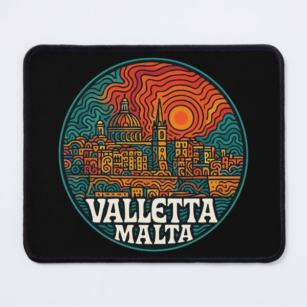 Item preview, Valletta Malta Retro Trippy Art Travel designed and sold by TomFrontierArt.