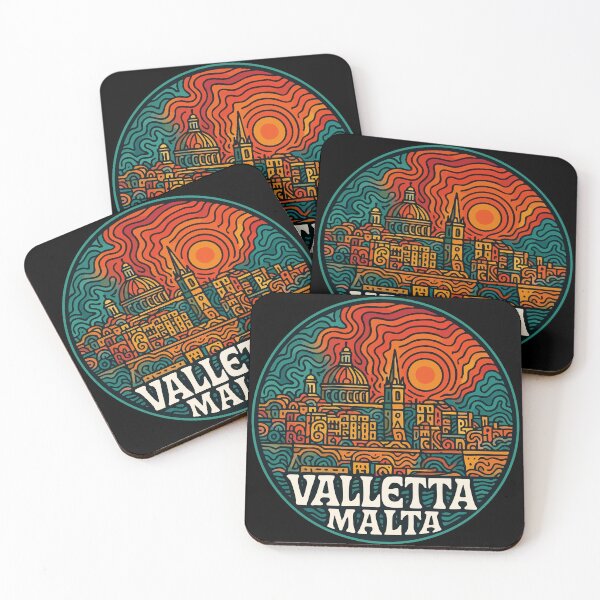 Item preview, Valletta Malta Retro Trippy Art Travel designed and sold by TomFrontierArt.