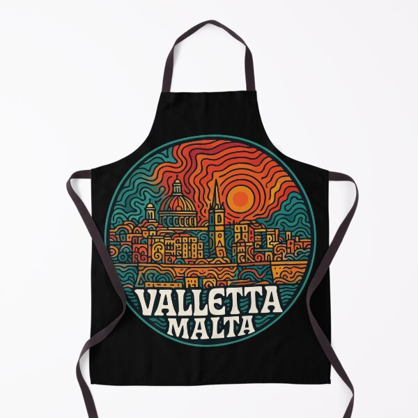 Item preview, Valletta Malta Retro Trippy Art Travel designed and sold by TomFrontierArt.