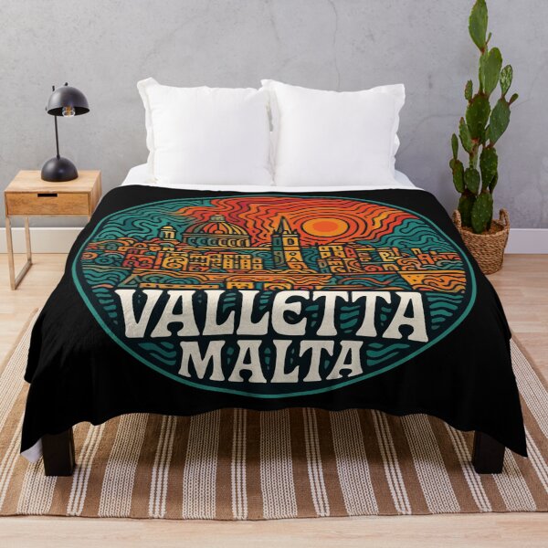 Item preview, Valletta Malta Retro Trippy Art Travel designed and sold by TomFrontierArt.