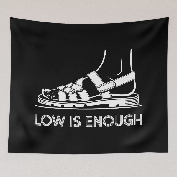 Item preview, Low Is Enough Minimalist Sandal Footwear Retro Graphic Art designed and sold by SplashTastic.