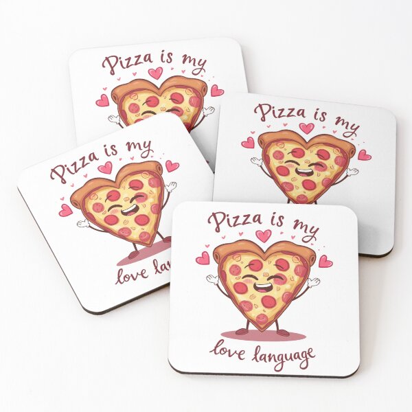 Item preview, Pizza Is My Love Language Cute Heart Pizza Illustration designed and sold by ULTIMATE CREATIONS.