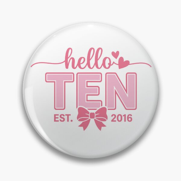Item preview, Hello Ten Est. 2016 Coquette Bow 10th Birthday Girl : Pink Bow Tenth Birthday  designed and sold by Merchall  store.
