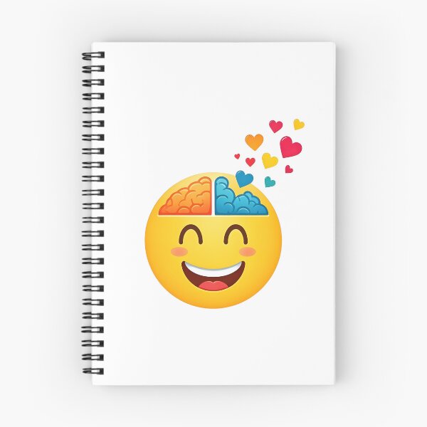 Item preview, Emoji releasing many hearts from the brain designed and sold by PrintLabStudio.