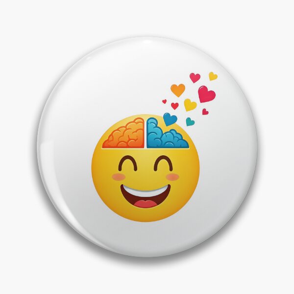 Item preview, Emoji releasing many hearts from the brain designed and sold by PrintLabStudio.