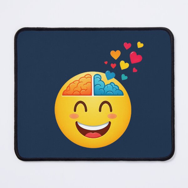 Item preview, Emoji releasing many hearts from the brain designed and sold by PrintLabStudio.