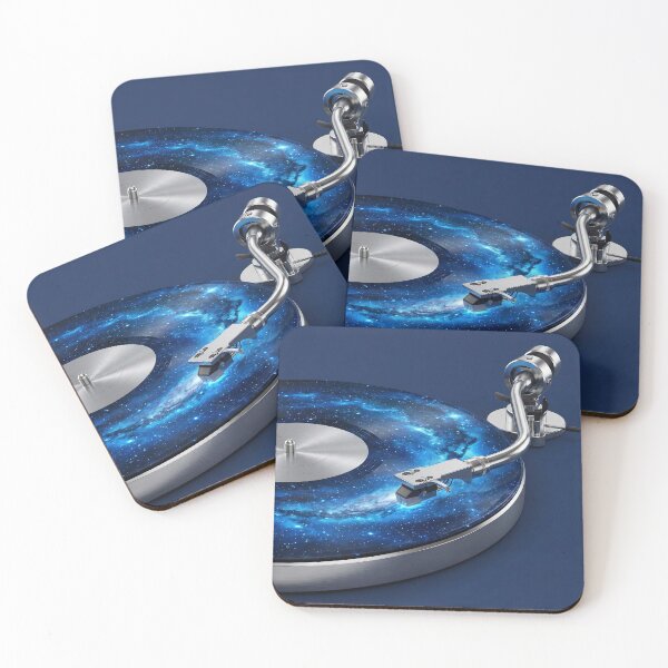 Item preview, Retro Cosmic Vinyl Record Turntable Art designed and sold by OneMillionSpot.
