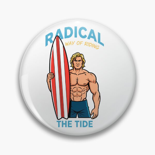 Item preview, Radical Way of Riding the Tide – Bold Surfer Strength Illustration designed and sold by C3J7.