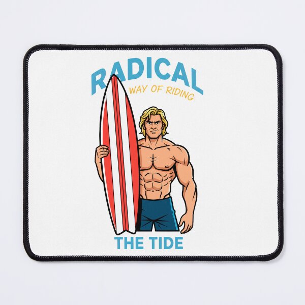 Item preview, Radical Way of Riding the Tide – Bold Surfer Strength Illustration designed and sold by C3J7.