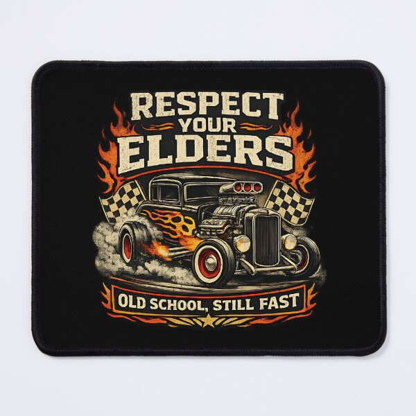 Item preview, Respect Your Elders Old School Still Fast Hot Rod Racing designed and sold by CarantinedChaos.
