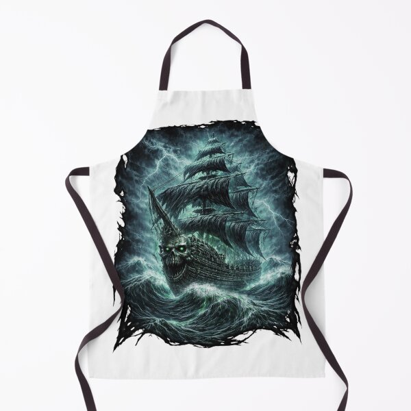 Item preview, Ghost Pirate Ship – Haunted Ocean Storm Fantasy Art designed and sold by Fleeds.