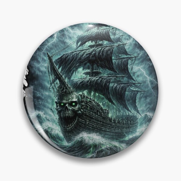 Item preview, Ghost Pirate Ship – Haunted Ocean Storm Fantasy Art designed and sold by Fleeds.