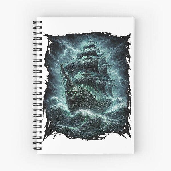 Item preview, Ghost Pirate Ship – Haunted Ocean Storm Fantasy Art designed and sold by Fleeds.