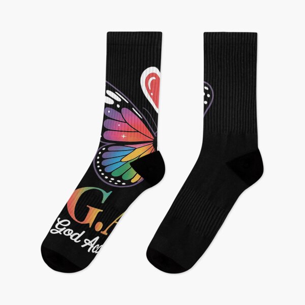 Item preview, God Accepts You Butterfly Rainbow LGBTQ Gay Pride Awareness designed and sold by FadeOfThrone.