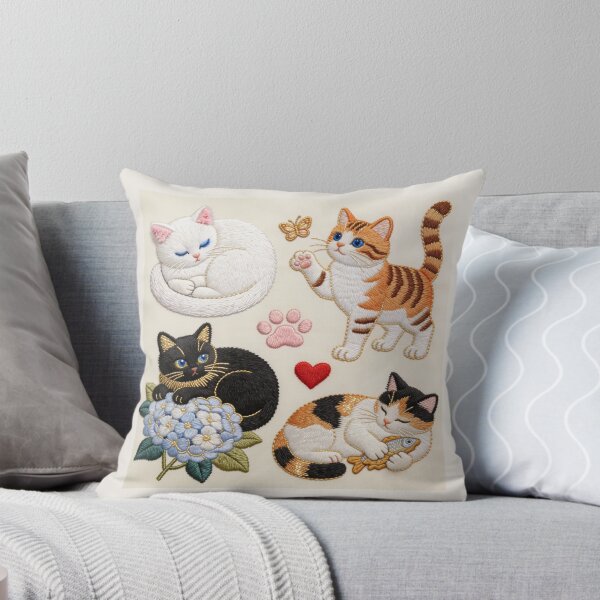 Item preview,  cat embroidery5 designed and sold by artsmeow.