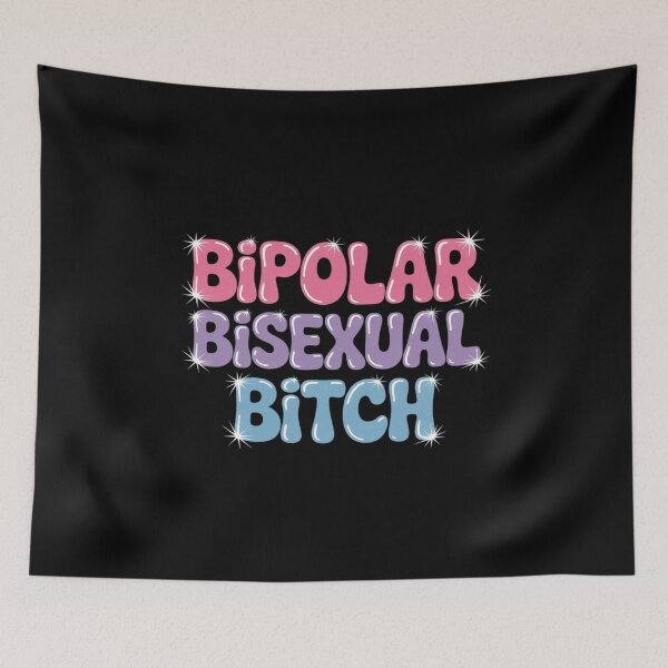 Item preview, Groovy Bipolar Bisexual Bitch - Bi Pride Flag designed and sold by MarryIsMonth.