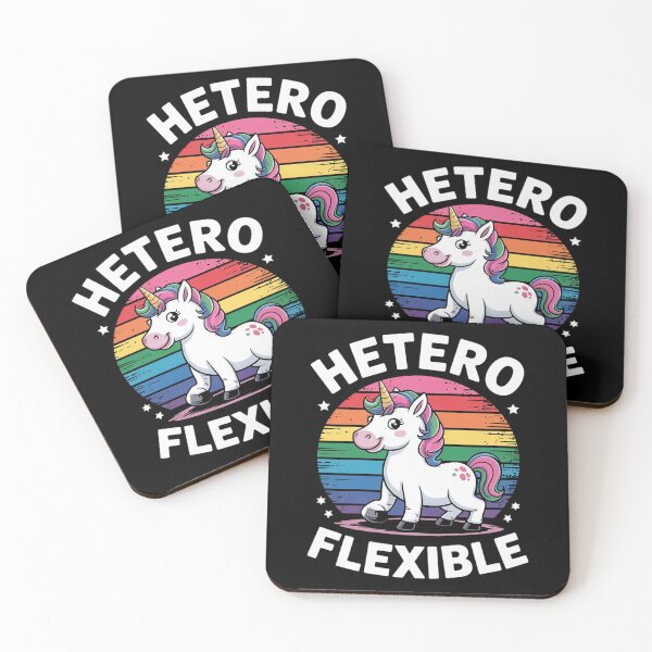Item preview, Heteroflexible Yoga Unicorn Queer Ally Gay Pride Stuff designed and sold by FadeOfThrone.