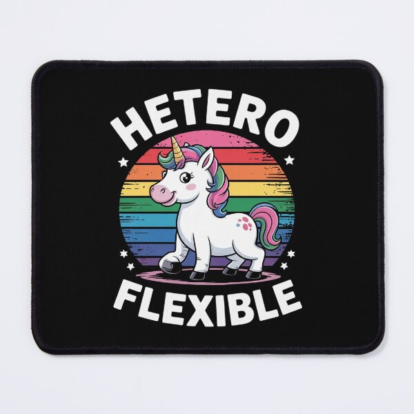 Item preview, Heteroflexible Yoga Unicorn Queer Ally Gay Pride Stuff designed and sold by FadeOfThrone.