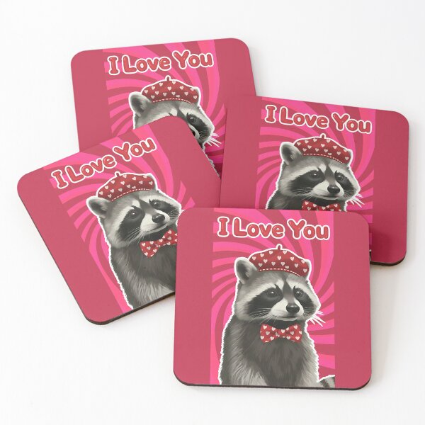 Item preview, French Style Raccoon Valentine Heart Beret and Bow Tie designed and sold by naughty-raccoon.