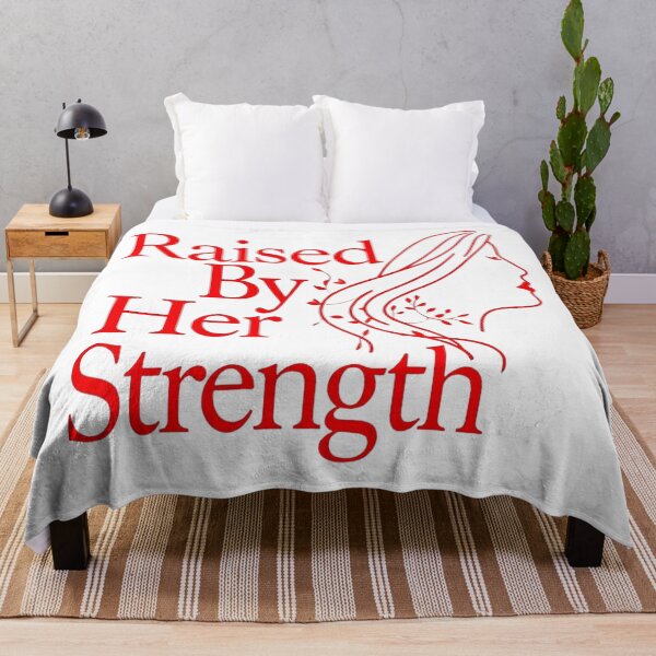 Item preview, Raised by Her Strength – Emotional Feminine Legacy Quote T-Shirt designed and sold by RMTrendy.