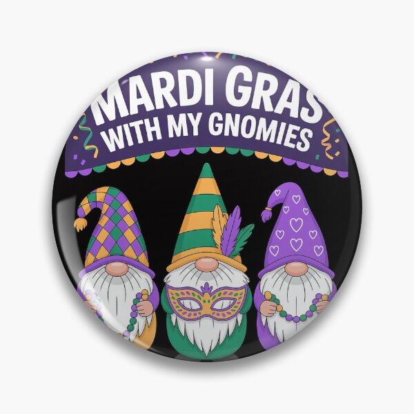 Item preview, Mardi Gras With My Gnomies Mardi Gras Gnome for Women designed and sold by Vexat062Art.