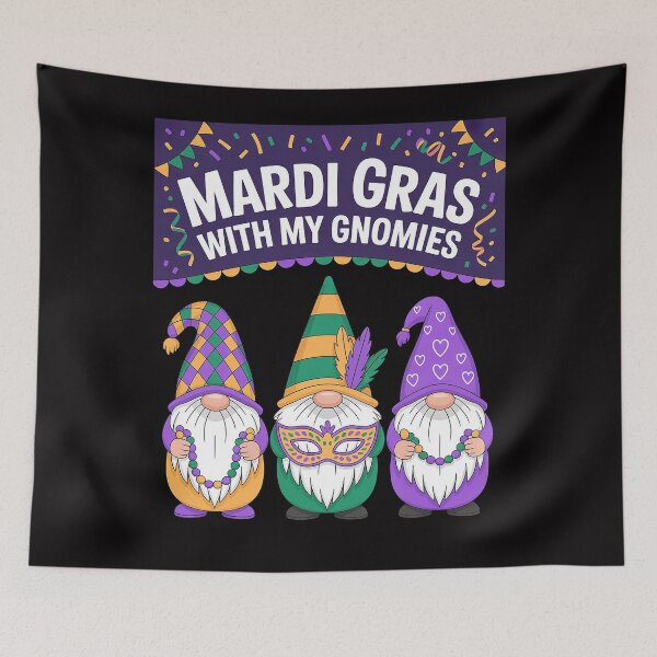 Item preview, Mardi Gras With My Gnomies Mardi Gras Gnome for Women designed and sold by Vexat062Art.