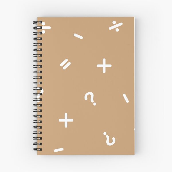 Item preview, The symbols plus, minus, multiply, divide, equals, and question mark on a light brown background. designed and sold by Nengsang.