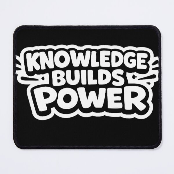 Item preview, Knowledge Builds Power – Educational Motivation Typography designed and sold by Amr Darwish Graphic designer.