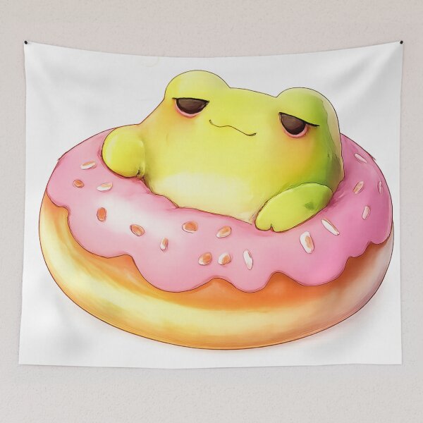 Item preview, Sleepy Frog in a Donut designed and sold by Eiraoff.