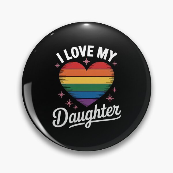 Item preview, I Love My Gay Daughter Gay Pride Flag Queer Proud Mom Dad designed and sold by MarryIsMonth.