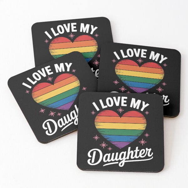 Item preview, I Love My Gay Daughter Gay Pride Flag Queer Proud Mom Dad designed and sold by MarryIsMonth.