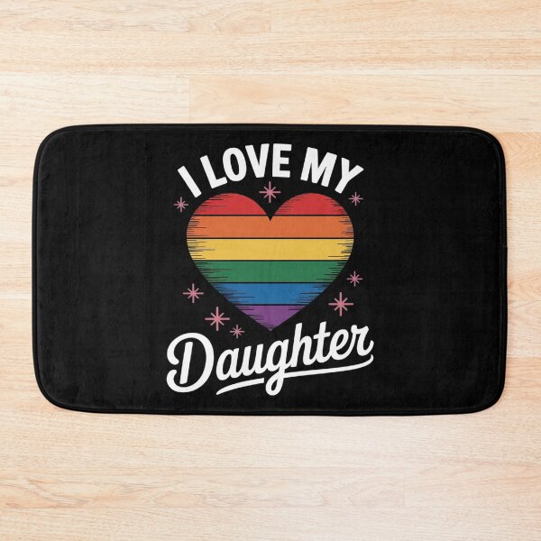 Item preview, I Love My Gay Daughter Gay Pride Flag Queer Proud Mom Dad designed and sold by MarryIsMonth.