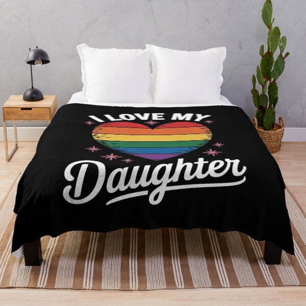 Item preview, I Love My Gay Daughter Gay Pride Flag Queer Proud Mom Dad designed and sold by MarryIsMonth.