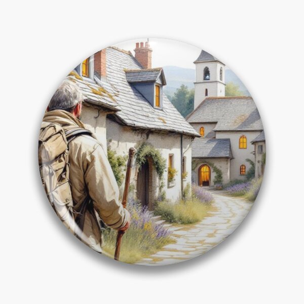Item preview, Way of St. James, arrival at the village of Nasbinal (Aubrac - France) designed and sold by jefboutique6150.