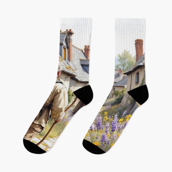 Item preview, Way of St. James, arrival at the village of Nasbinal (Aubrac - France) designed and sold by jefboutique6150.