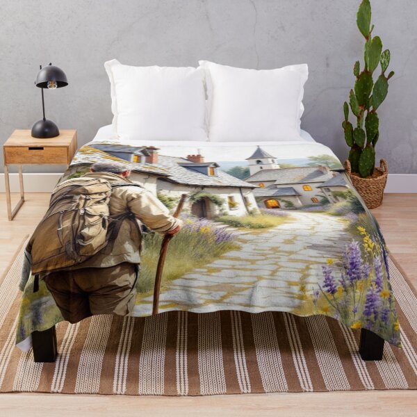 Item preview, Way of St. James, arrival at the village of Nasbinal (Aubrac - France) designed and sold by jefboutique6150.