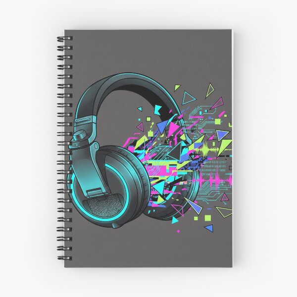 Item preview, Cyberpunk Neon Glitch Music Headphone Art designed and sold by OneMillionSpot.
